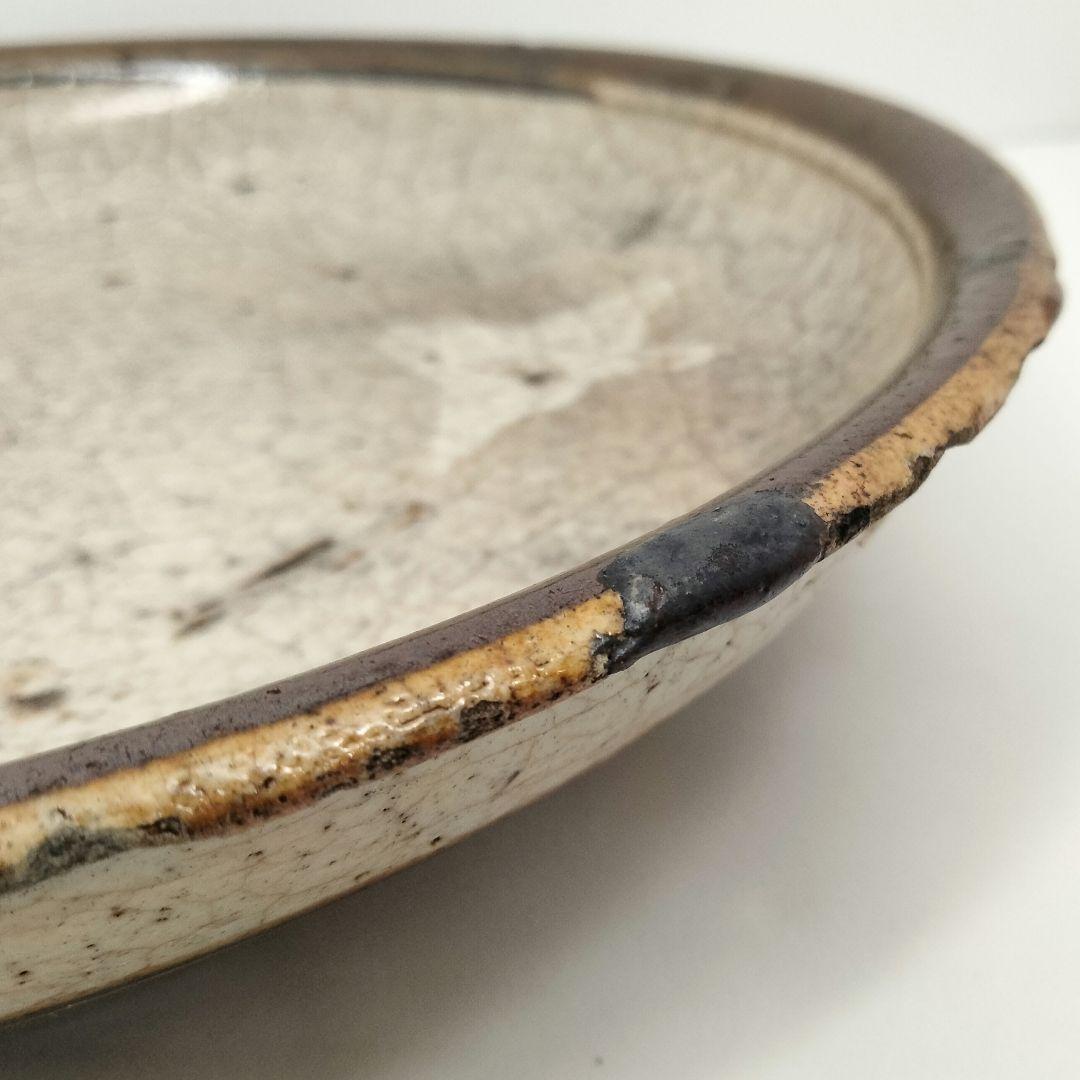 Y324-2　江戸初期 古瀬戸絵 瀬戸皿 直径22cm　FF