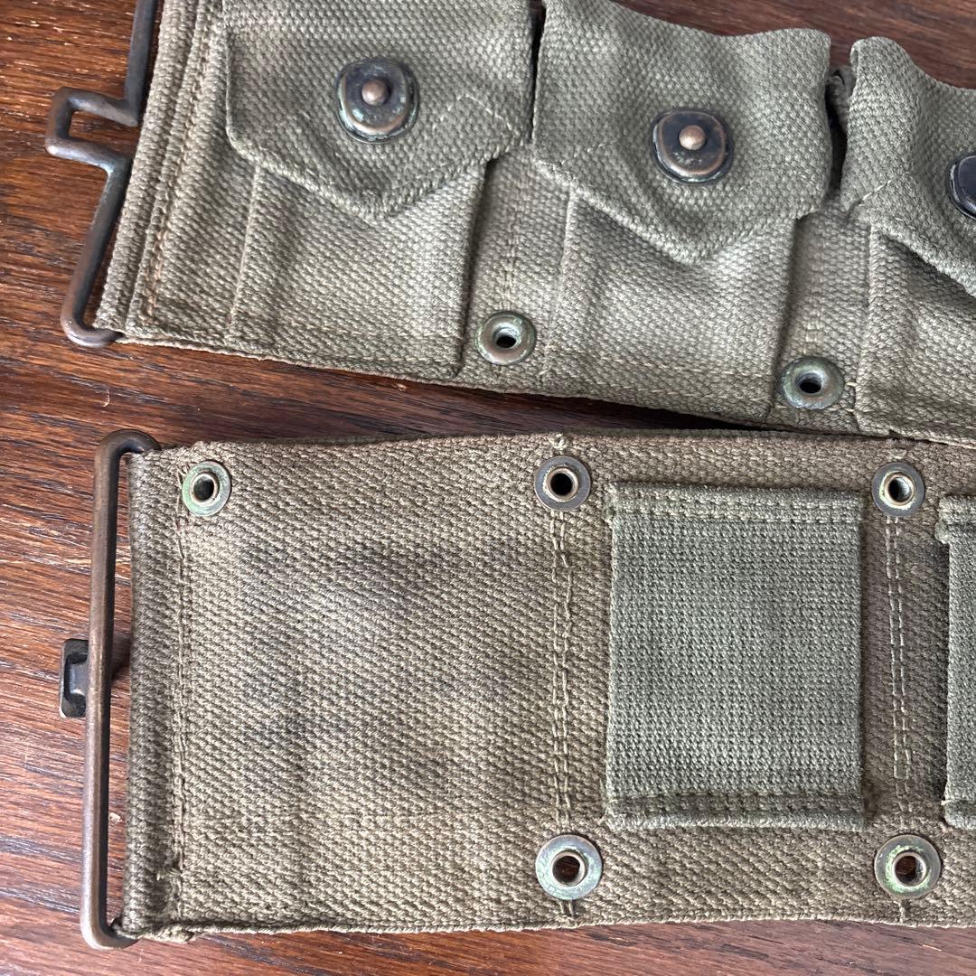 米軍実物 50年代 US M1ガーランド ODカートリッジベルト ビンテージ