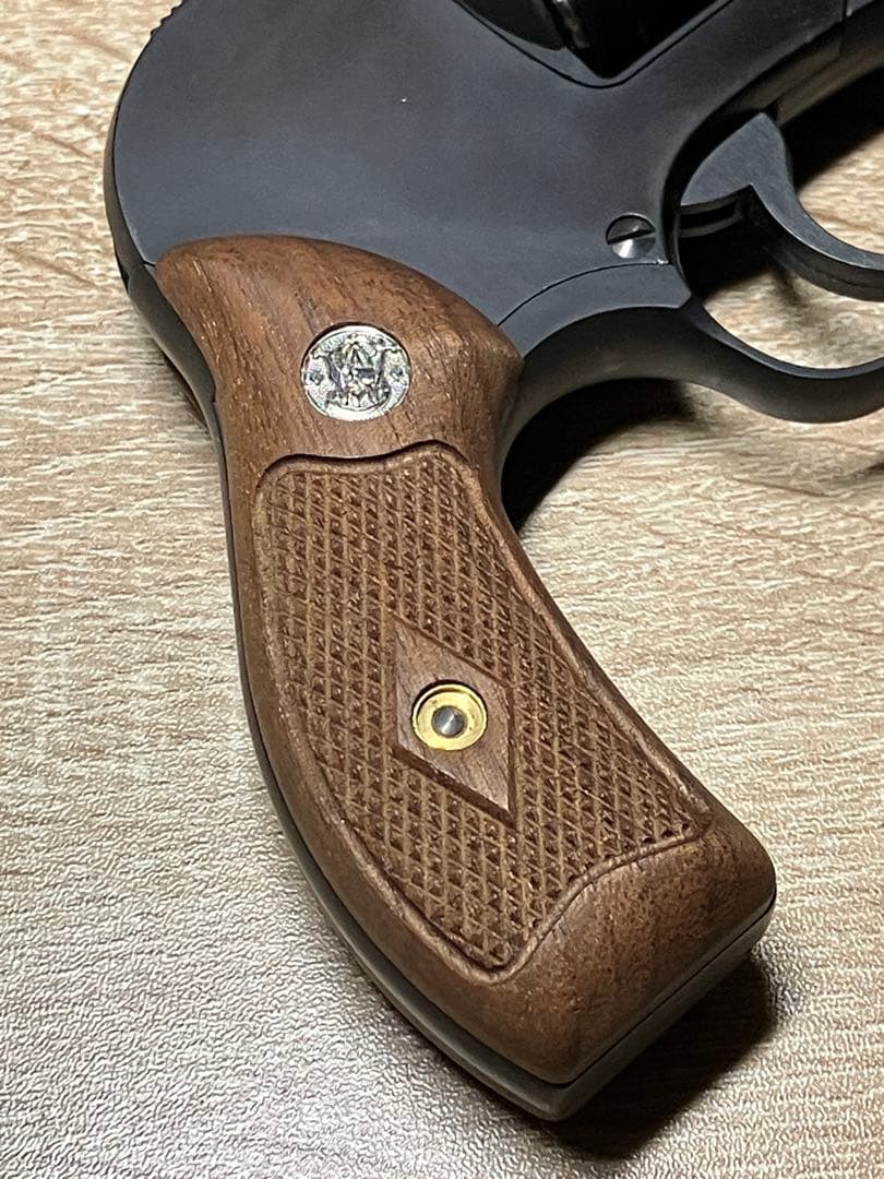 タナカワークス S&W M49 Early HW ガスガン 木製グリップ付き