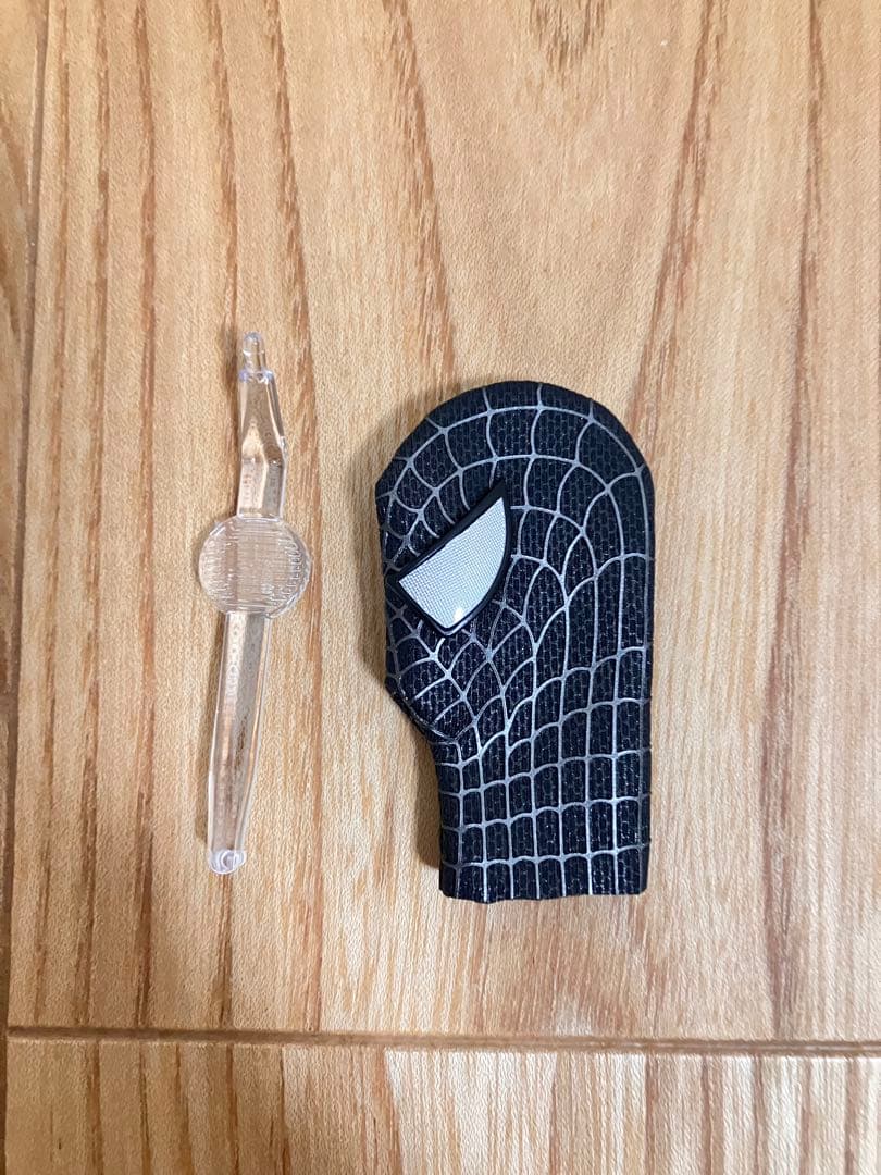 ホットトイズ　スパイダーマン　ブラックスーツ素顔ヘッド一式