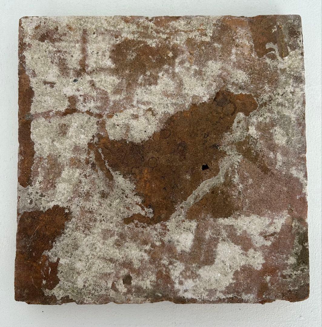 オランダ　17世紀　タイル　黄釉　古道具　古美術　大