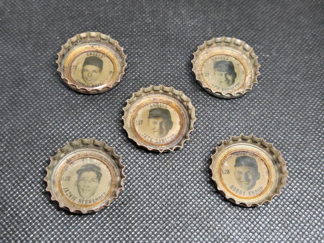 58年前エンジェルス ボトルキャップ 5個セット