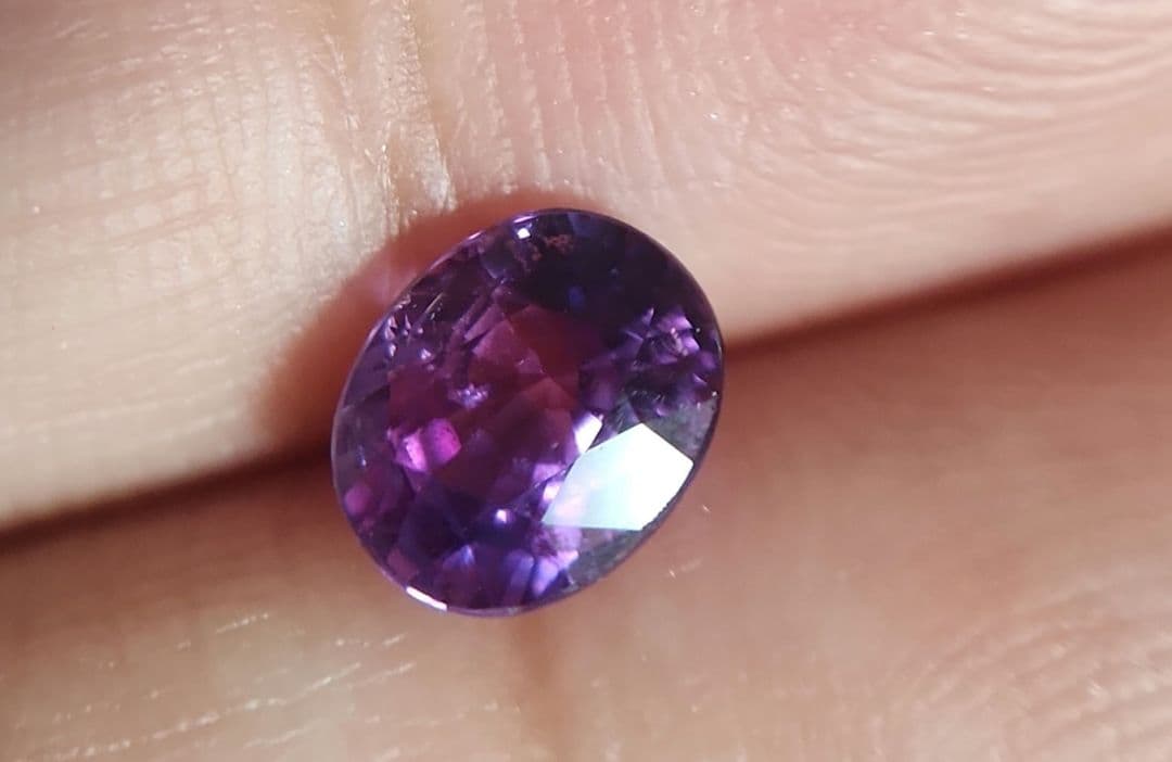 天然非加熱ピンクパープルサファイア 1.262ct