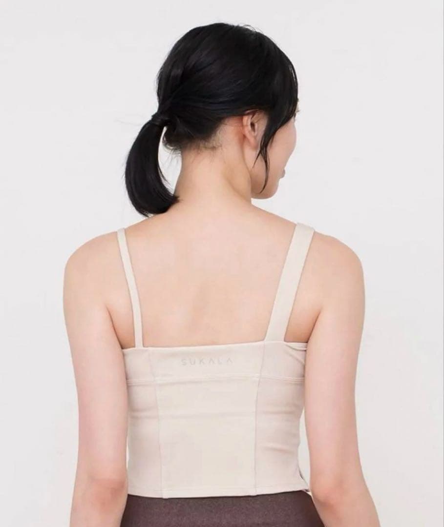 LAVA SUKALA リブデニムショートキャミソール　S