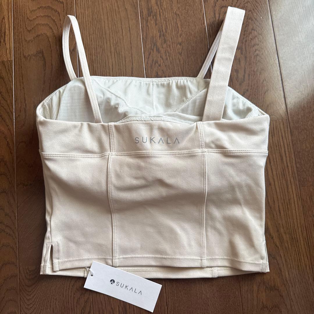 LAVA SUKALA リブデニムショートキャミソール　S