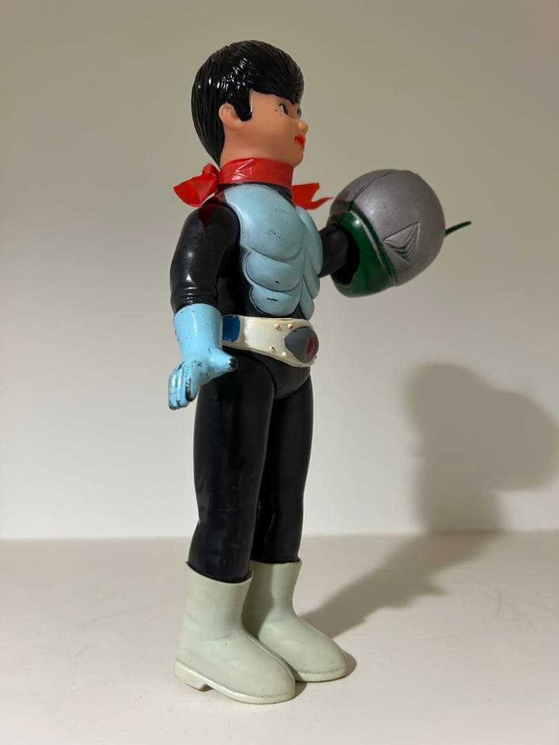 【美品】　仮面ライダー　当時物　旧バンダイ　面取れ　70年代　面トレ　ソフビ