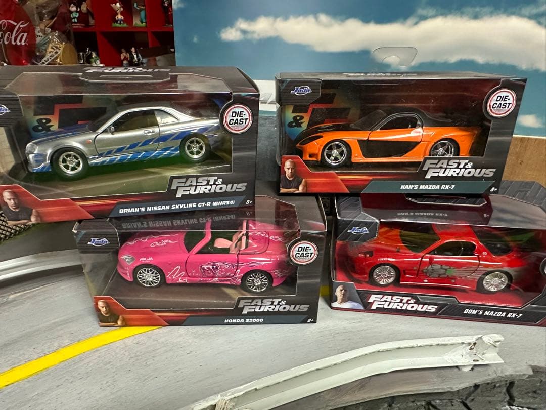 ワイルドスピード　1/32 ミニカー4台セット