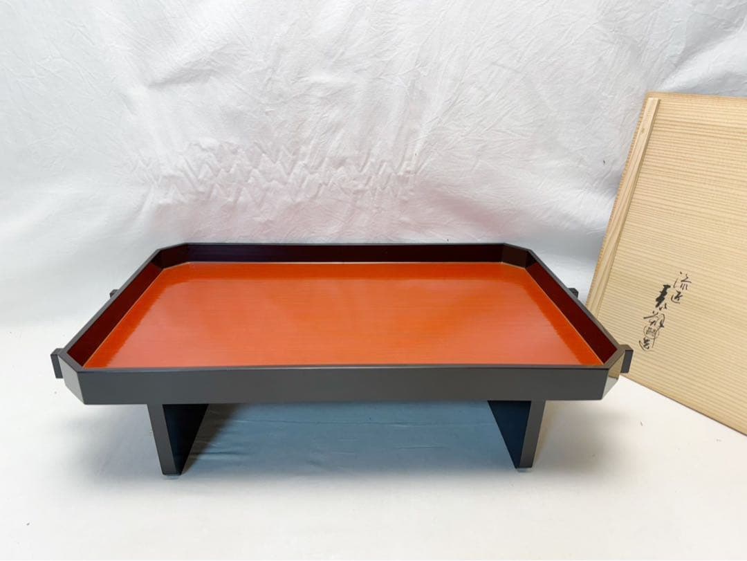 未使用 茶道具 漆匠 鈴木表朔作 木製 吉祥基 組み立式 お正月 お祝い 共箱