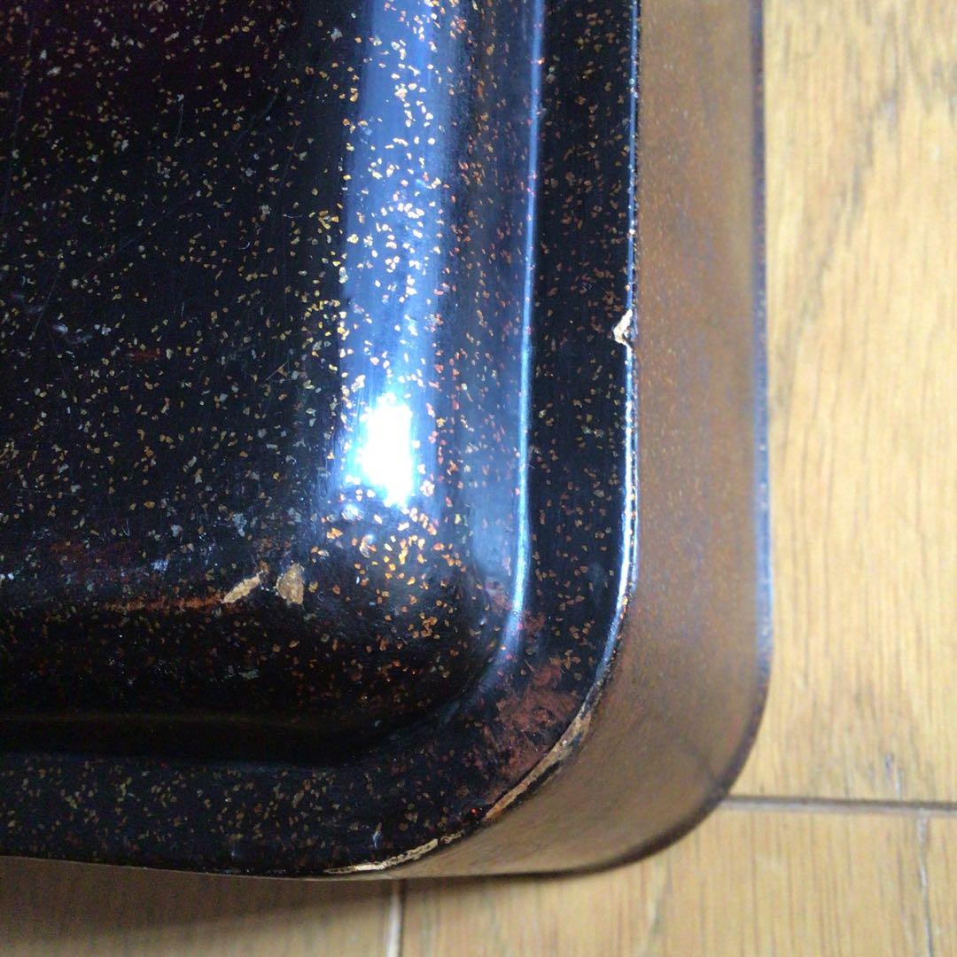 時代漆器　廣蓋　広蓋　骨董　蒔絵　螺鈿　昭和3年　共箱付き