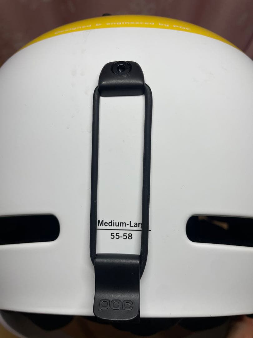 POC スキーヘルメット SL レーシング　ホワイト/イエロー/ピンク