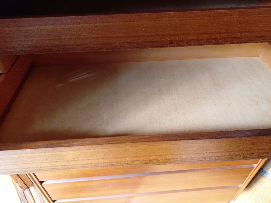 木製箪笥 スライド扉　観音扉　引出し付き(中古品)