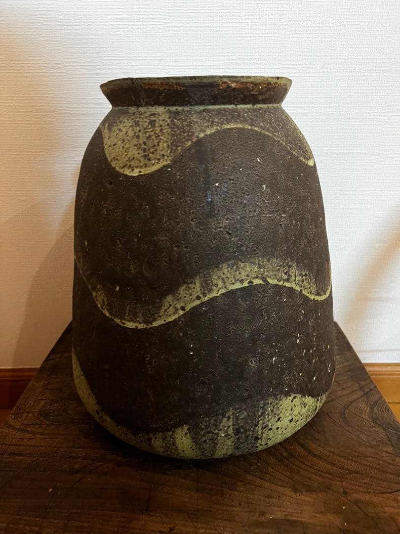 山田義力 大嶺實清系譜 特大壺 大嶺工房 作家物 沖縄陶芸 やちむん