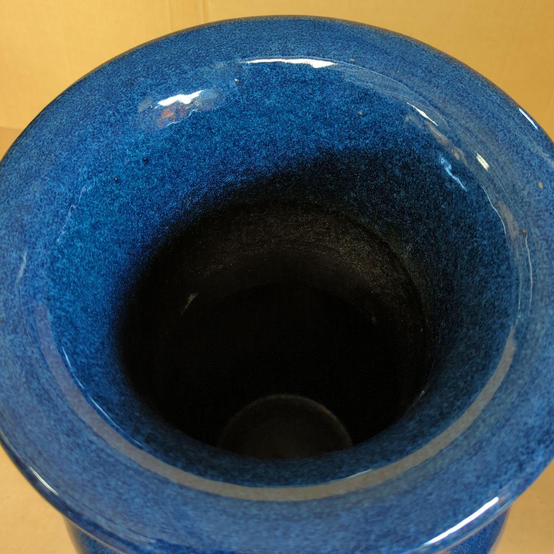 【信楽焼】生子釉象鼻耳付花瓶