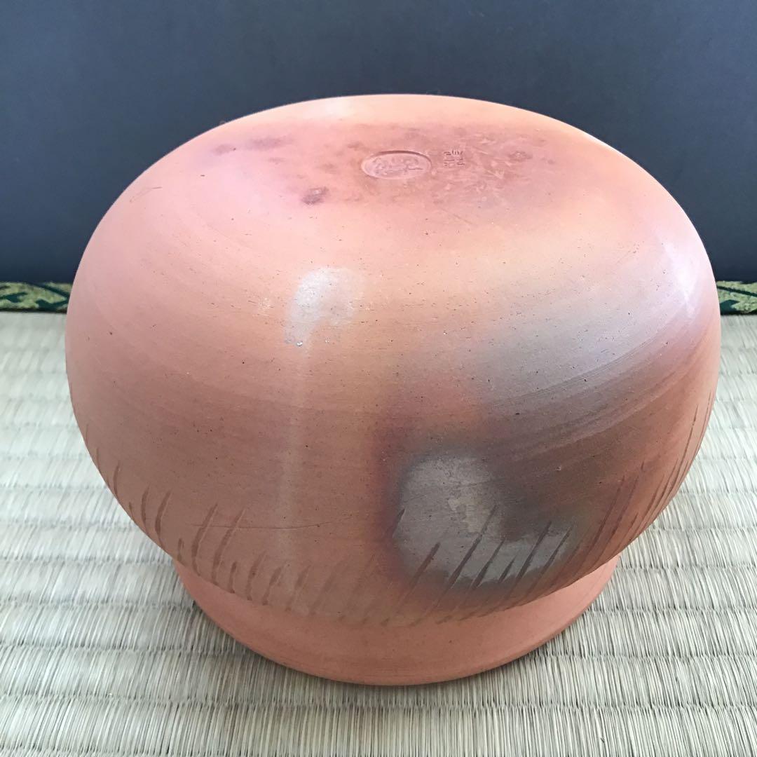 茶道具　ハンネラ建水　八幡窯　堀野証嗣作　栞　共箱　S153KS