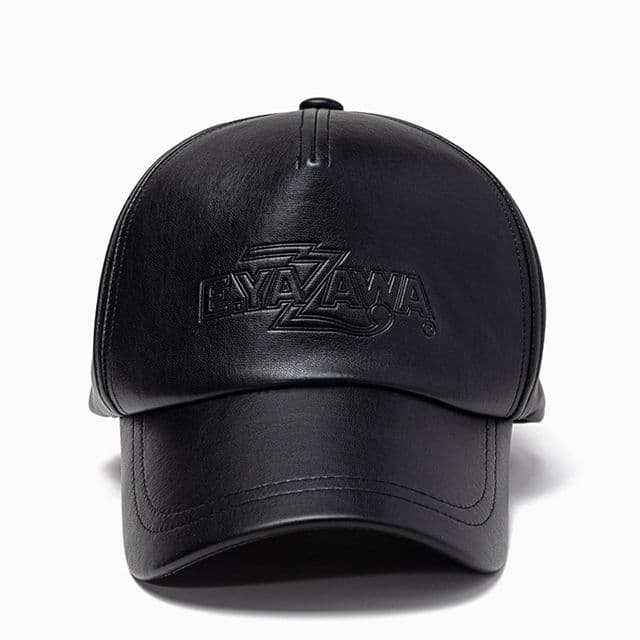 ★矢沢永吉★レザーキャップ(ロゴ) ブラック