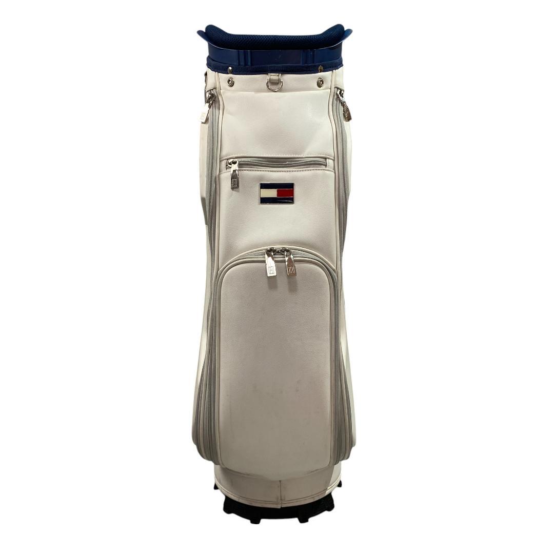 トミー ヒルフィガー フード付き キャディバッグ 9型 6分割 ホワイト