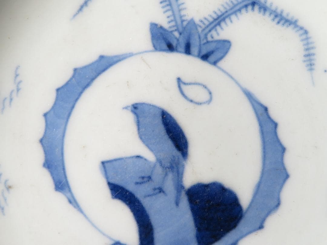 3480番　古美術＜値下げ交渉大歓迎＞染付　小皿　6枚セット　難有