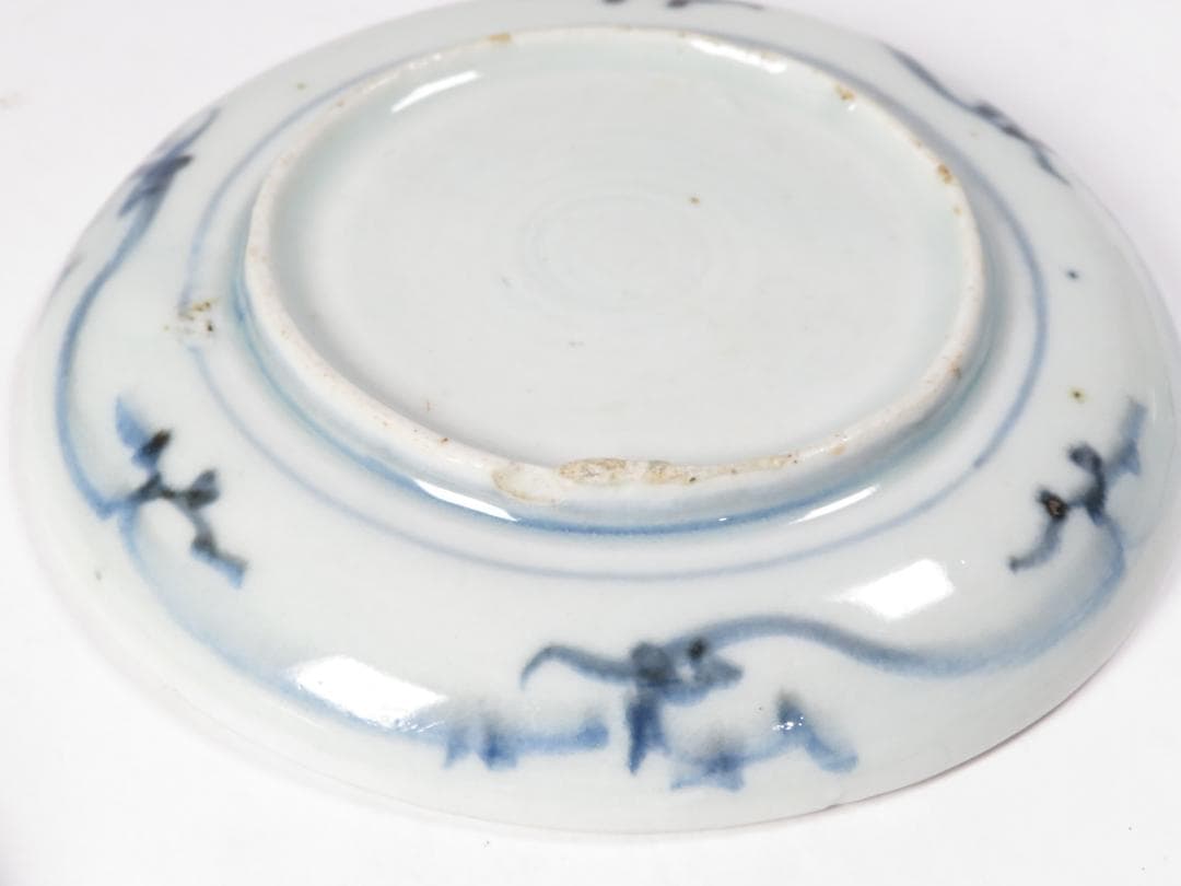 3480番　古美術＜値下げ交渉大歓迎＞染付　小皿　6枚セット　難有