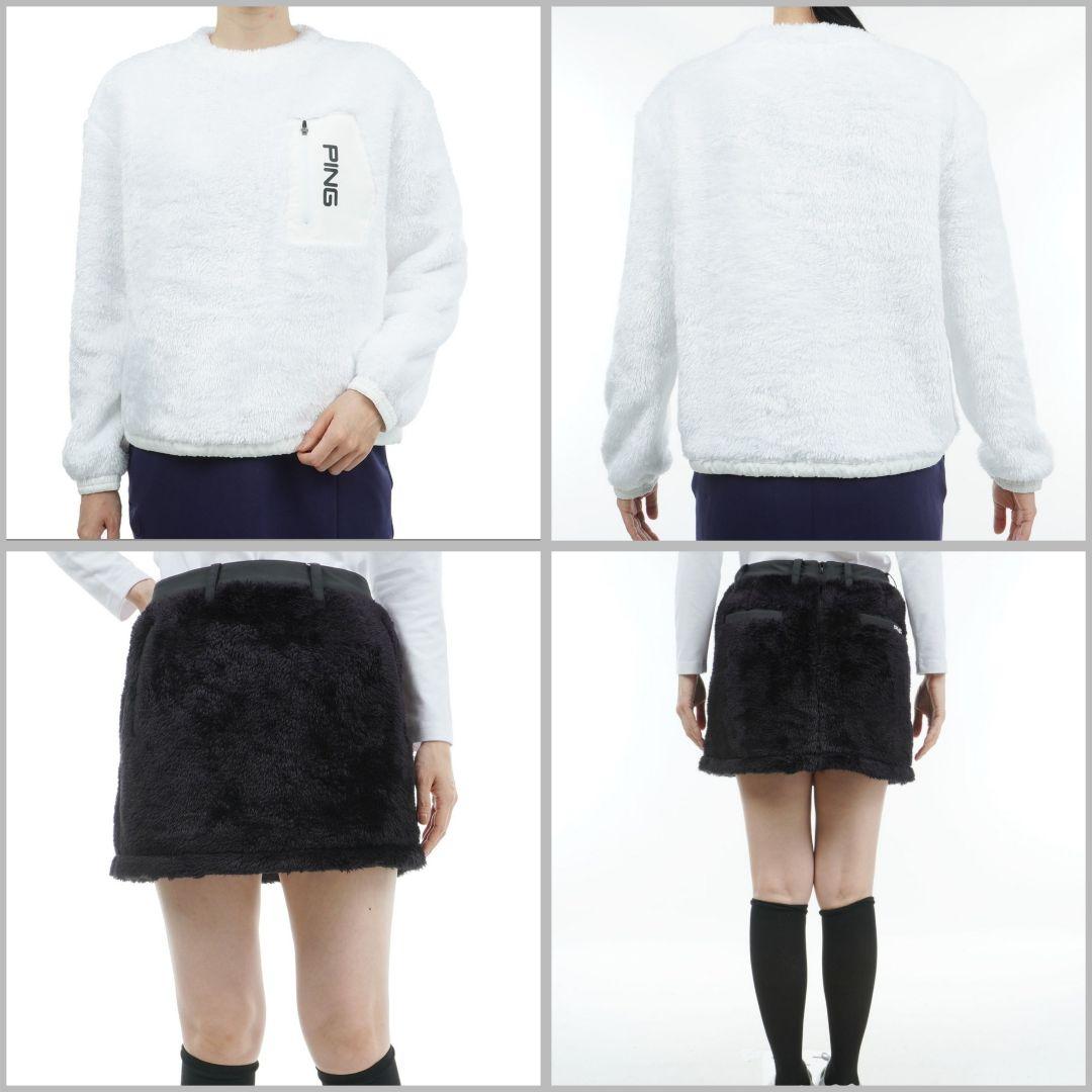 PING レディース 新品【LL】セットアップ ボア フリース スカート 上下