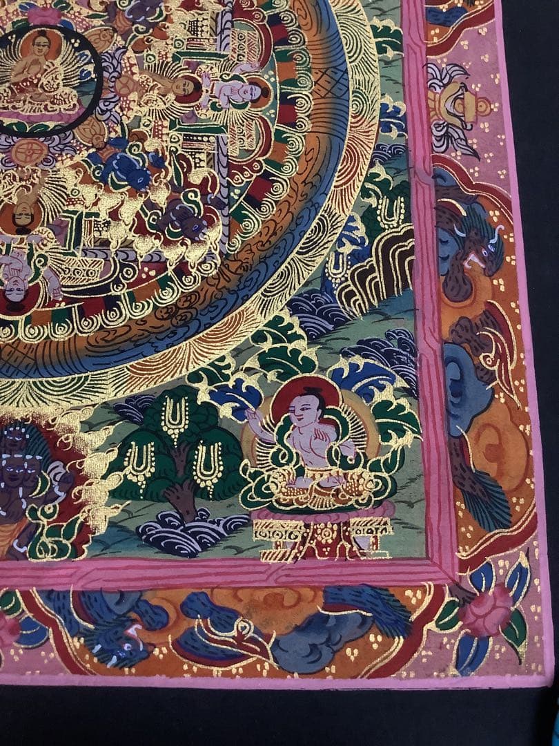 《 チベット密教　新品　1点物 》 手描き　曼荼羅　仏陀　釈迦　仏画　仏教　f5
