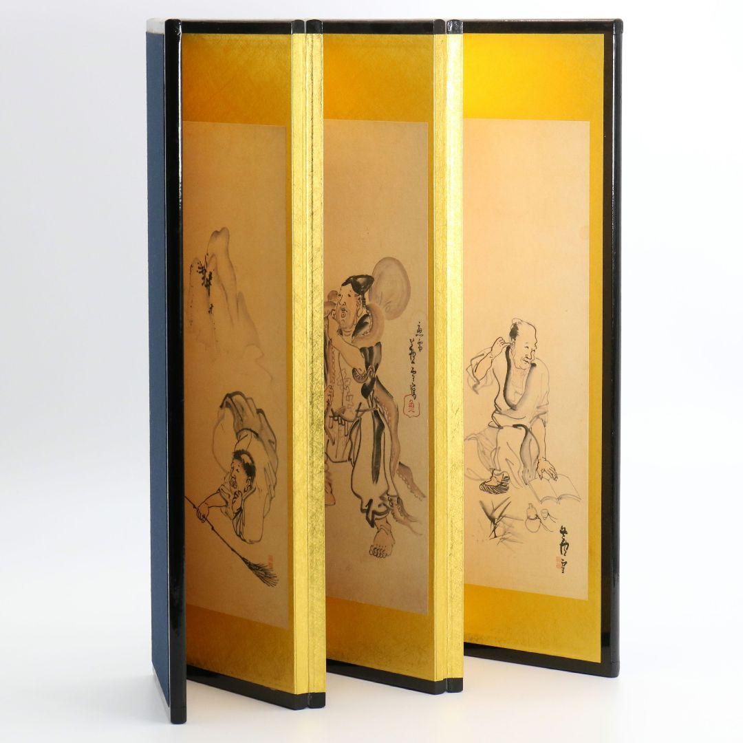 蘆雪金地押貼屏風 長沢芦雪　V278　1F6B