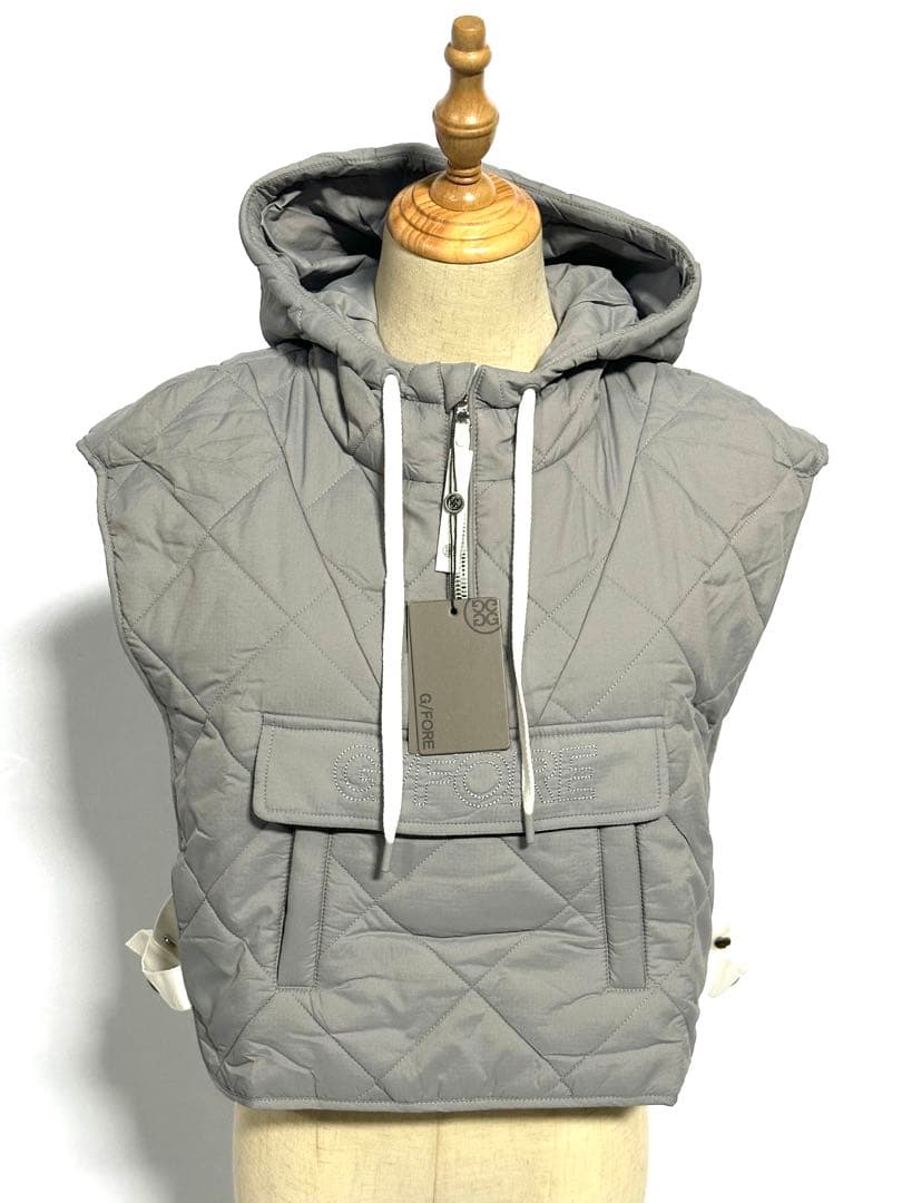 セール❣️新作G/FOREジーフォアレディーキルティングベストsizeSグレー