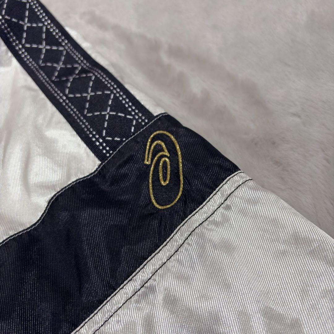 アシックス 90’s 上下 ウインドブレーカー セットアップ 光沢 白　ジャージ