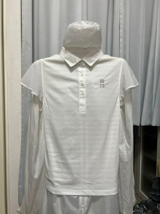 23区　ゴルフ　ポロシャツ　白　ホワイト　M〜L レディース