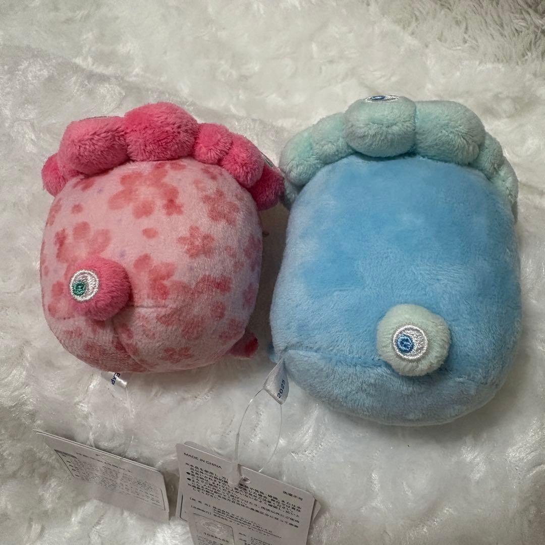 【2個セット】ミャクミャク パステルブルー　桜柄ピンク お手玉