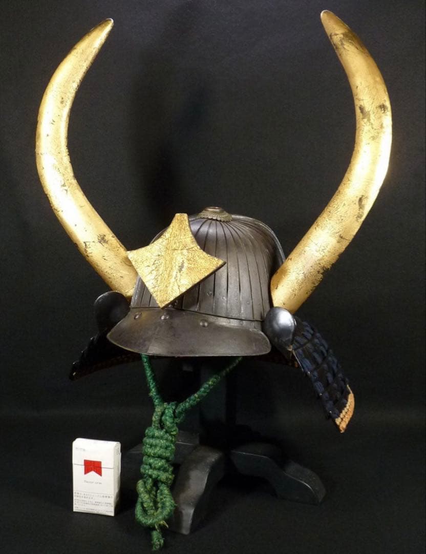 桃山期〜江戸期‼️希少‼️木製の三品‼️金彩脇立‼️前立‼️武具 甲冑‼️兜は付属しません‼️