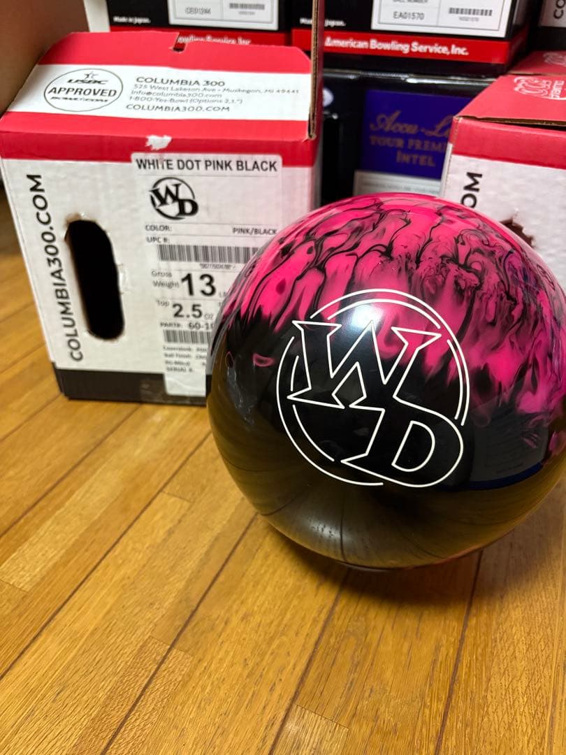 希少⁉︎ ホワイトドット ピンク/ブラック13lbs 未使用