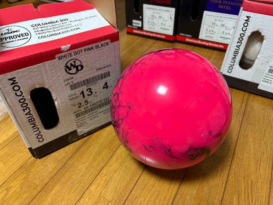 希少⁉︎ ホワイトドット ピンク/ブラック13lbs 未使用