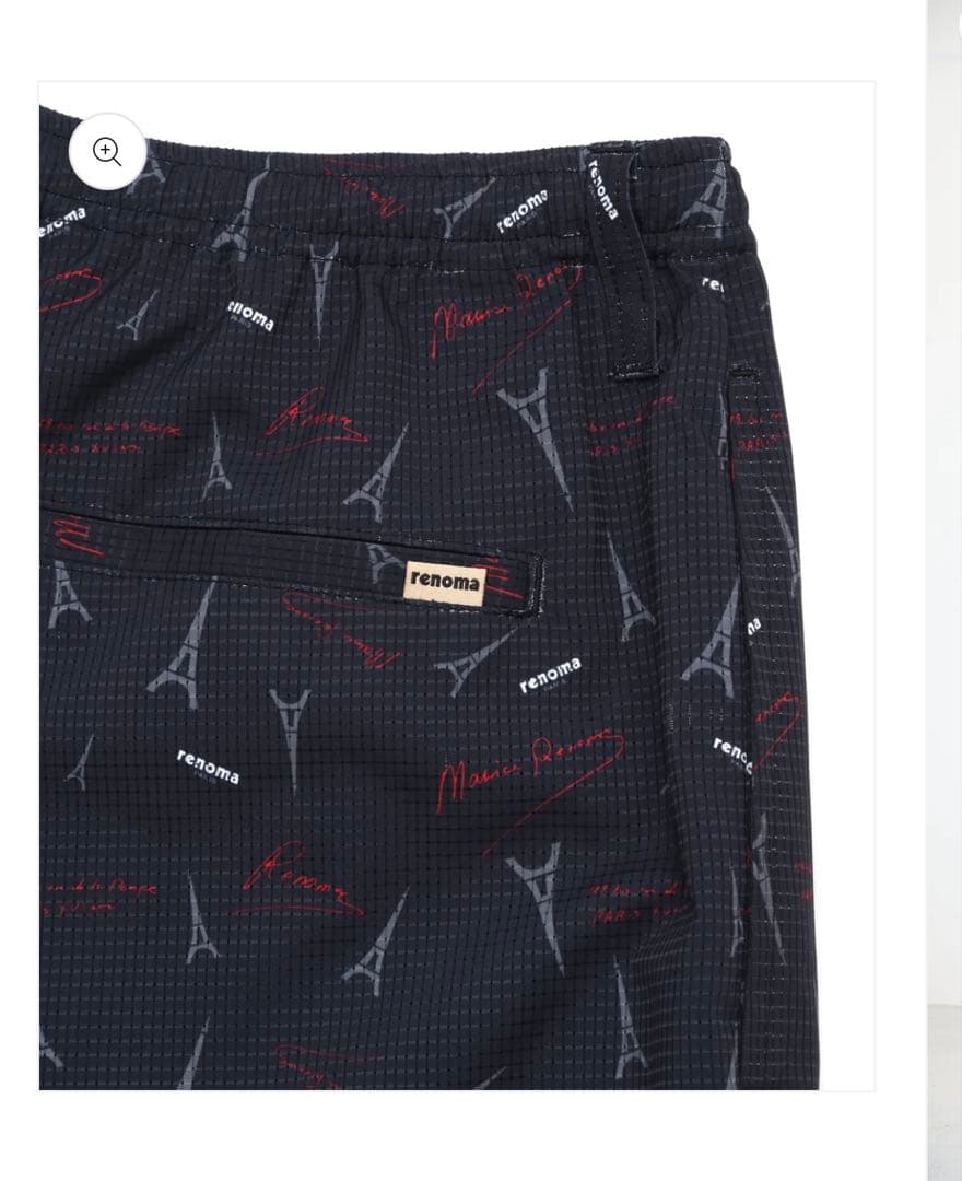 新品未使用　renoma golf print shorts レノマゴルフ