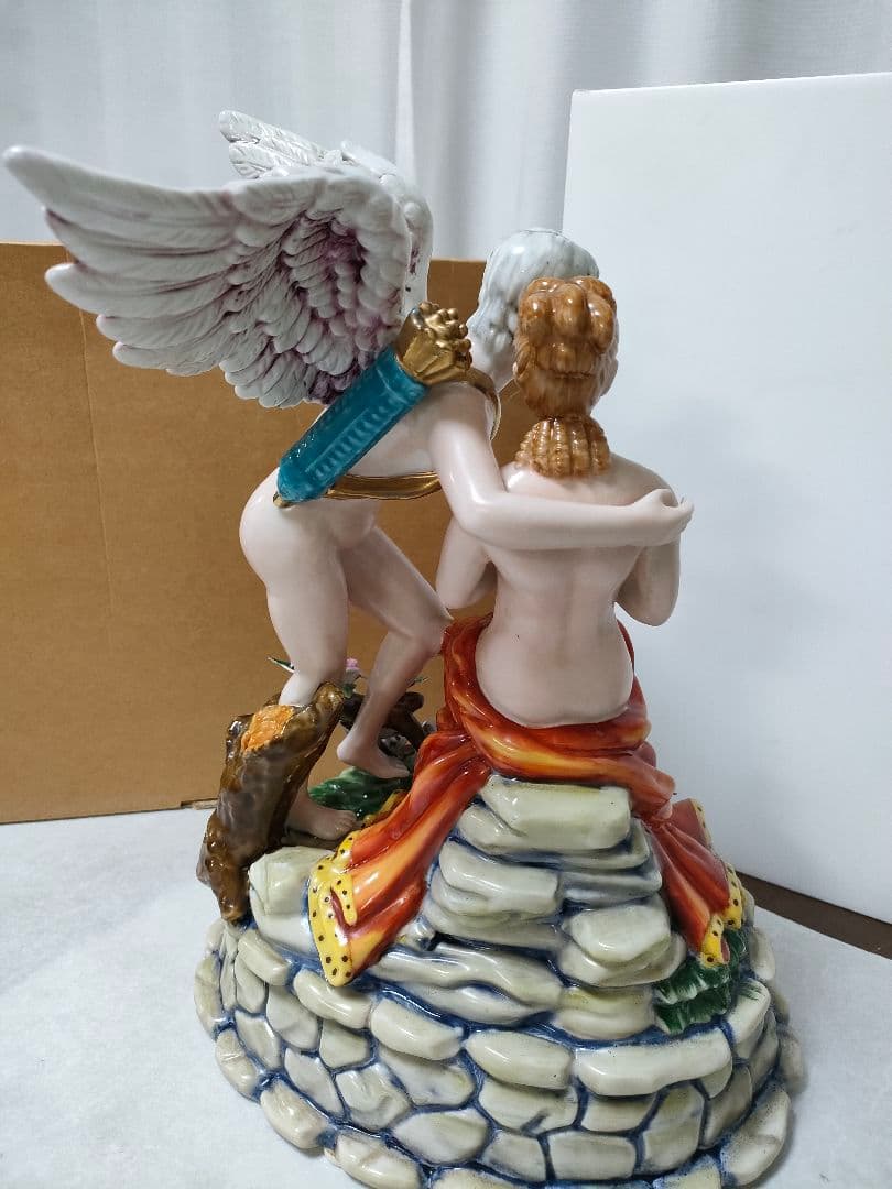 D*t様 マイセンMeissen　 フィギュリン　 天使と女性　 陶器人形　 置