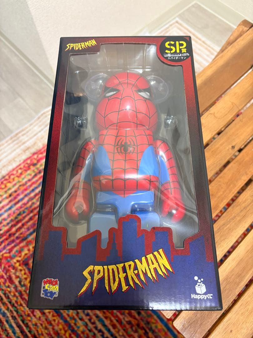 happyくじ　ベアブリック　SP賞　スパイダーマン