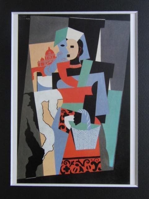 パブロ・ピカソ、イタリアの少女、希少な画集より、状態良好、新品高級額