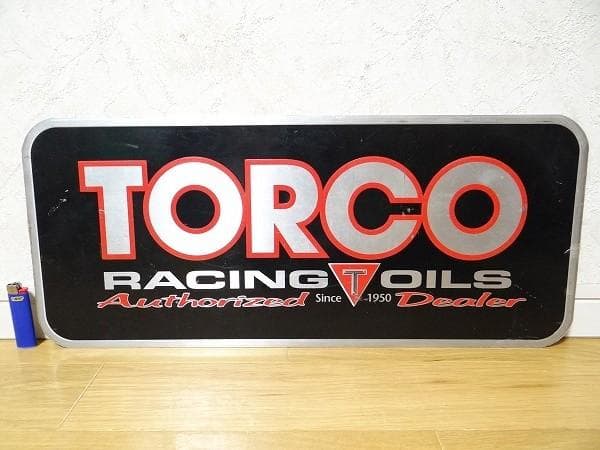 TORCO RACING OILS トルコオイル 看板 旧車 アメ車 当時物