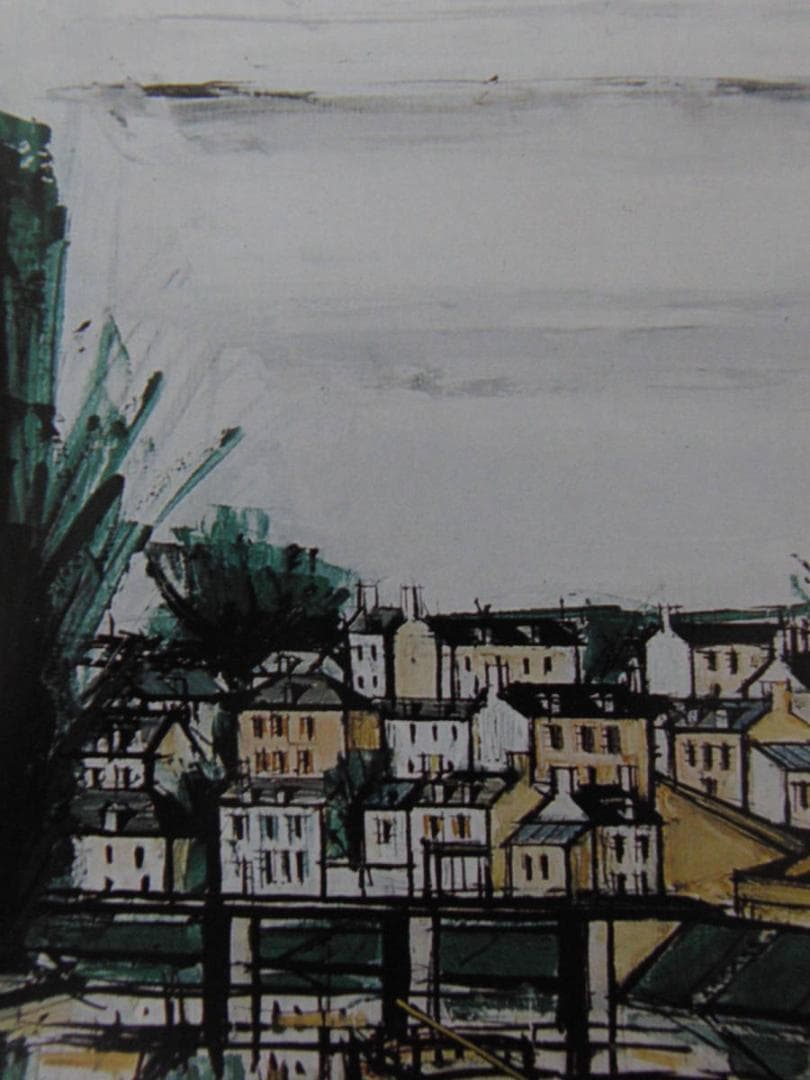 ベルナール・ビュッフェ「Chateau de Josselin」希少画集の額装画