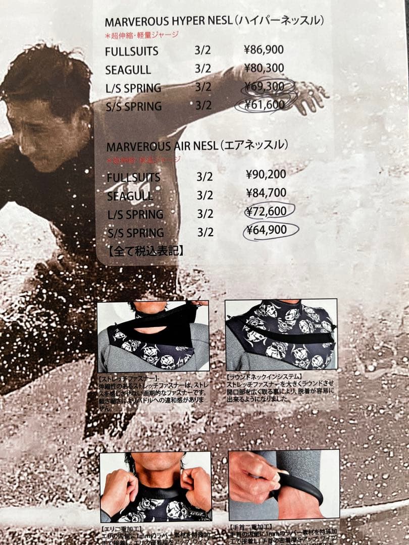 BGZ 3/2mmロンスプウエットスーツ　新品未使用