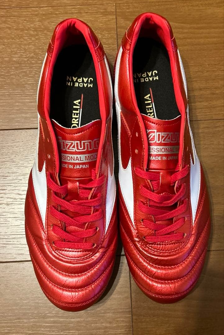 【新品未使用】MIZUNO MORELIA Ⅱ JAPAN パッションレッド②