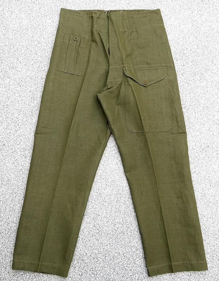 新品 50s 英軍実物 グリーンデニム オーバーパンツ オリジナル サイズ8