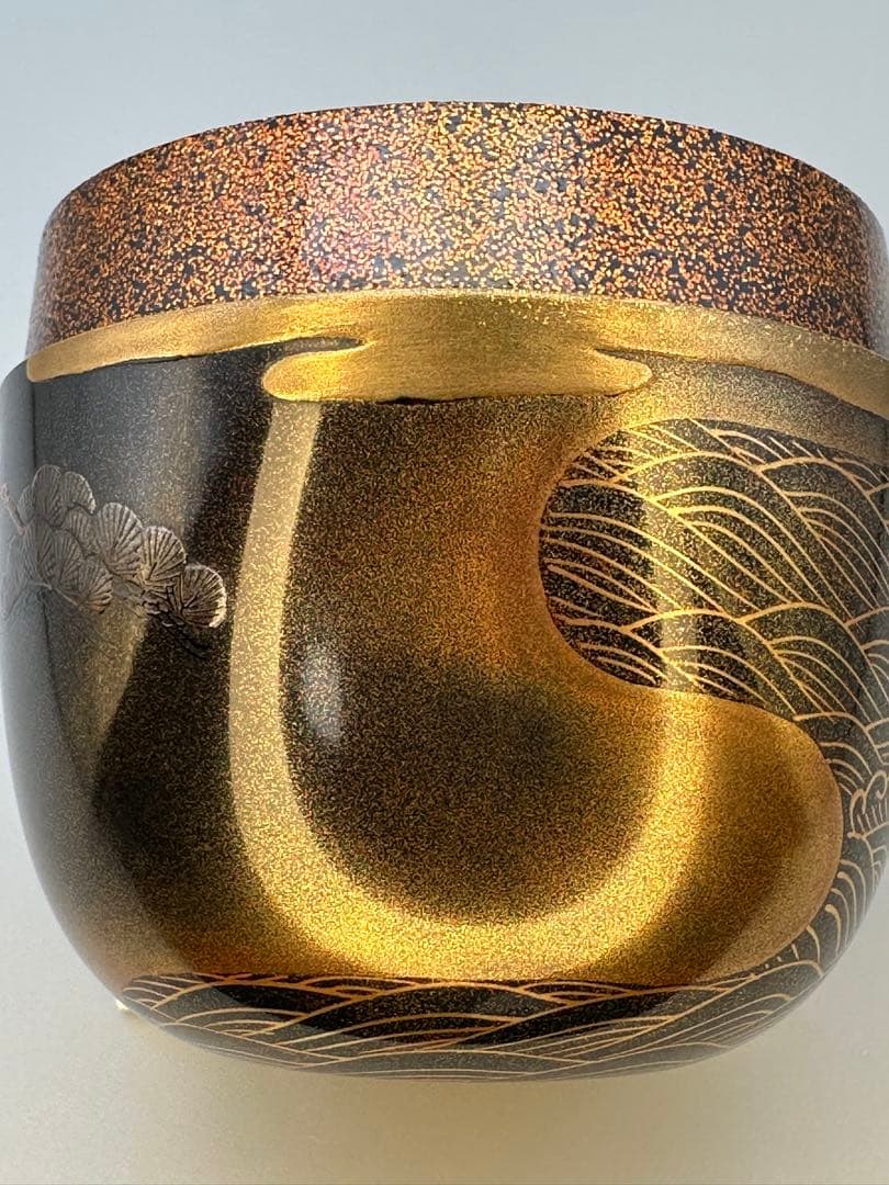 茶道具　棗　尚涛慶　日の出蒔絵