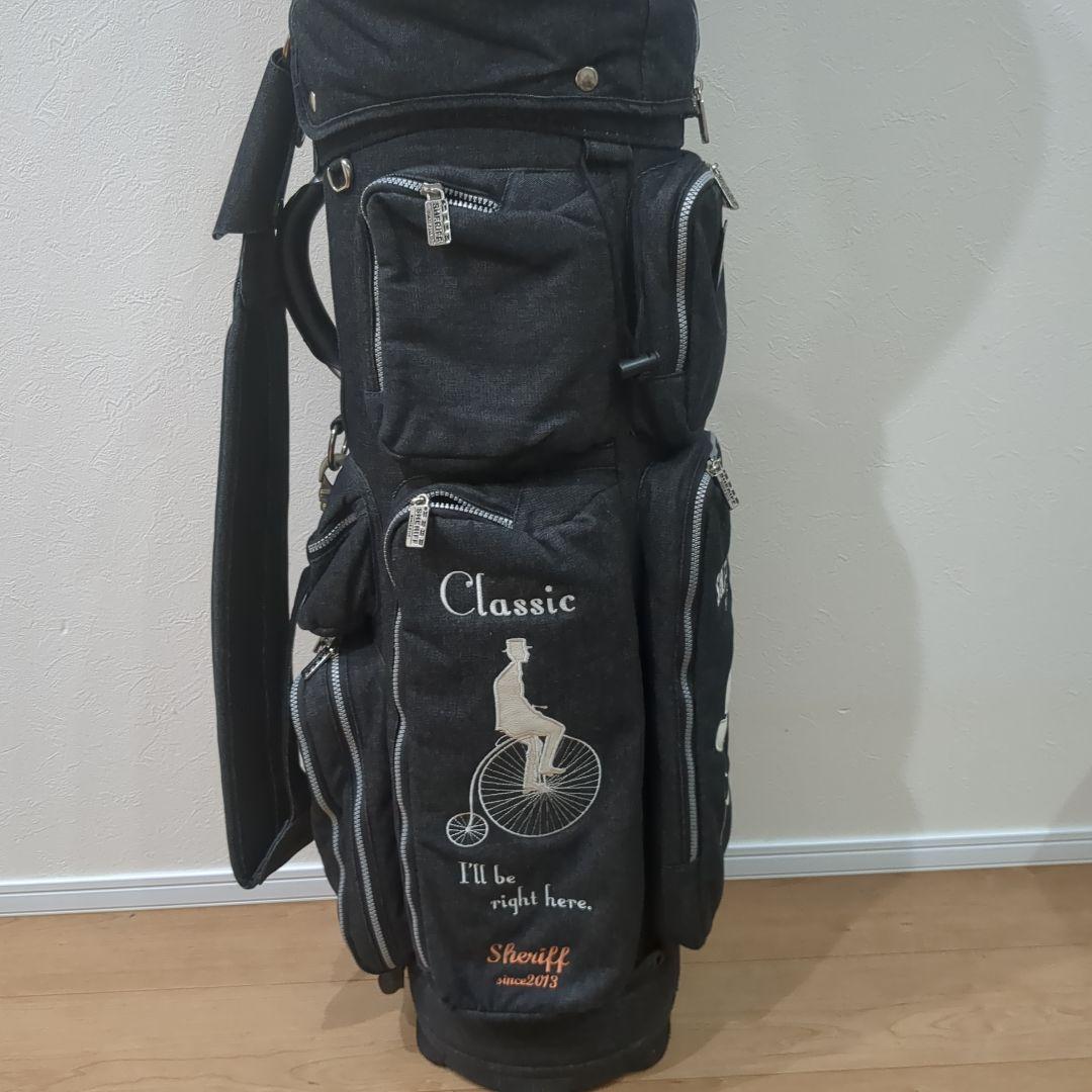 マッキーSheriff　デニムキャディバッグ、メンズ、レディース兼用、美品