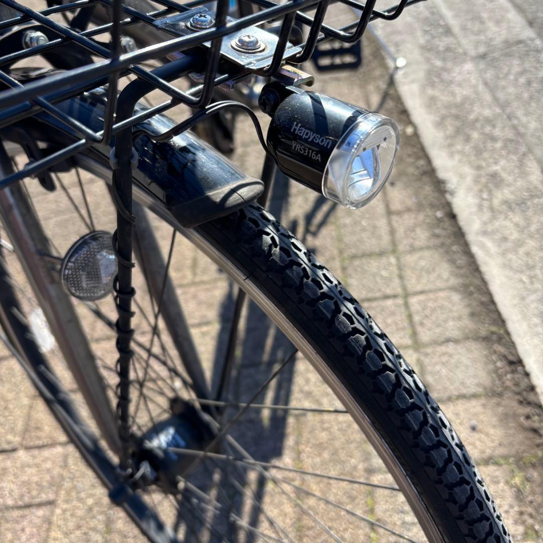 【直接の引き渡し希望】27インチ　カゴ付きスポーツ　グレー