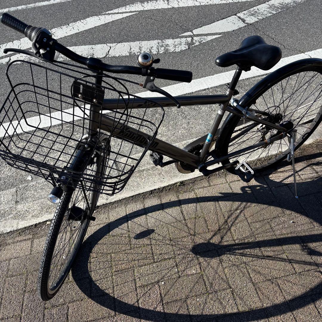 【直接の引き渡し希望】27インチ　カゴ付きスポーツ　グレー