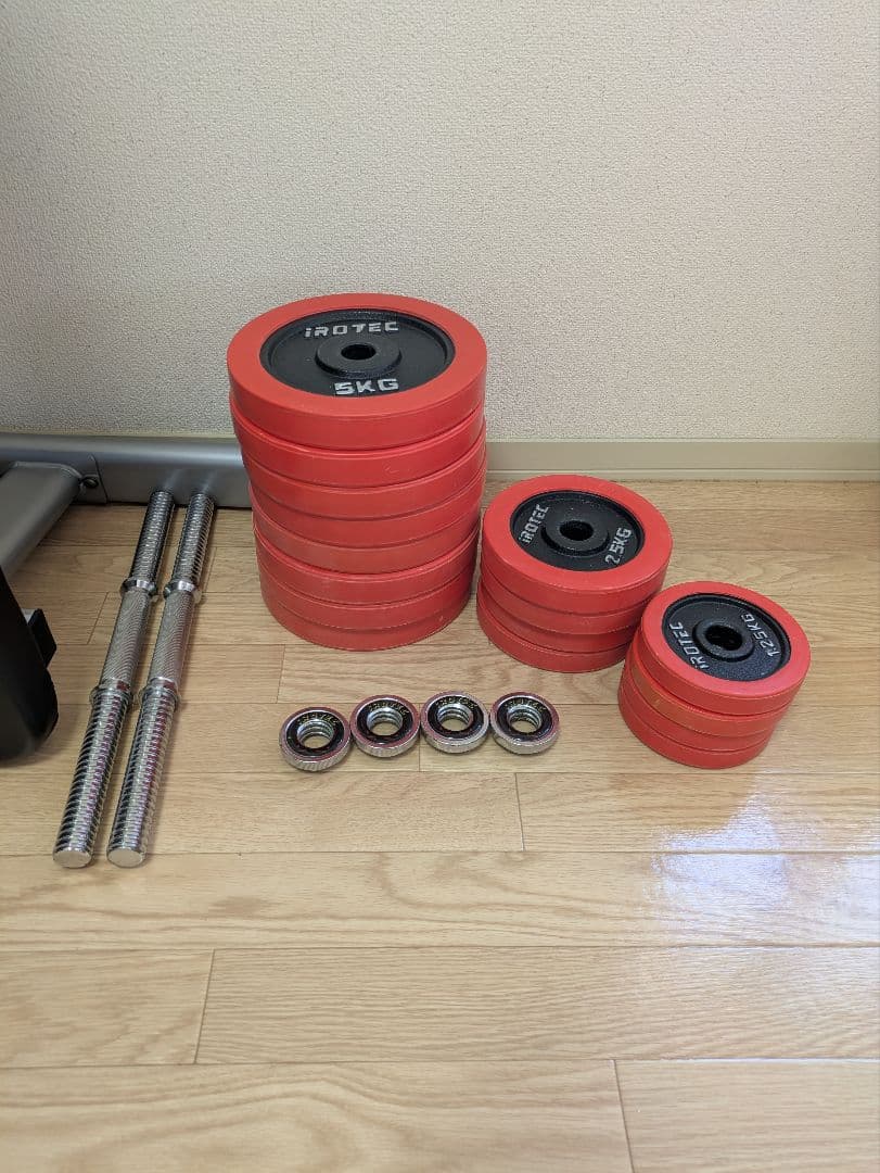 HAIGE フラットベンチ　IROTEC　アイロテックダンベルセット