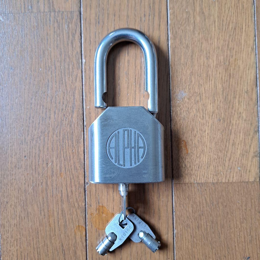 ALPHA ステンレス 南京錠 NO.2780-65 鍵3本付き