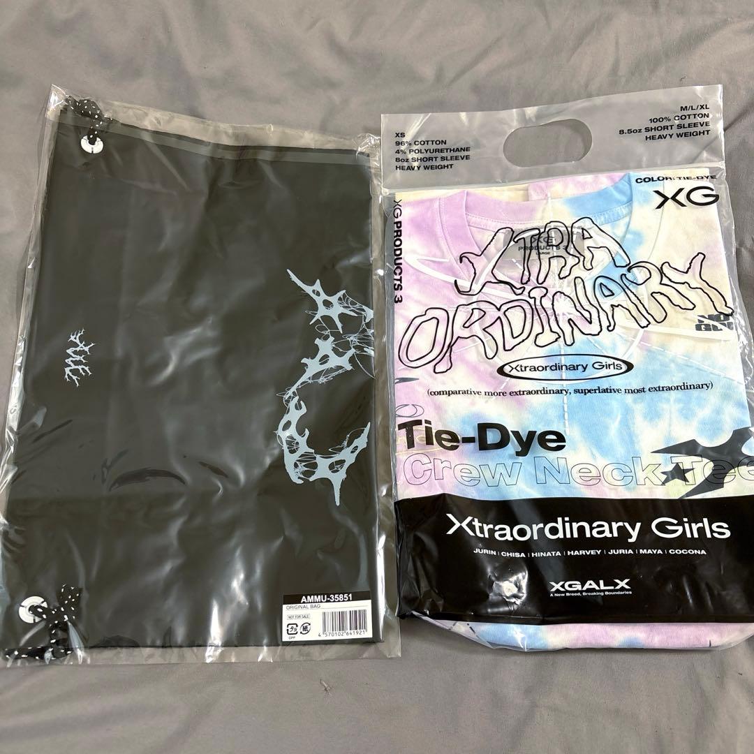 【未開封】XG タイダイクルーネック Tシャツ Lサイズ オリジナルバッグ