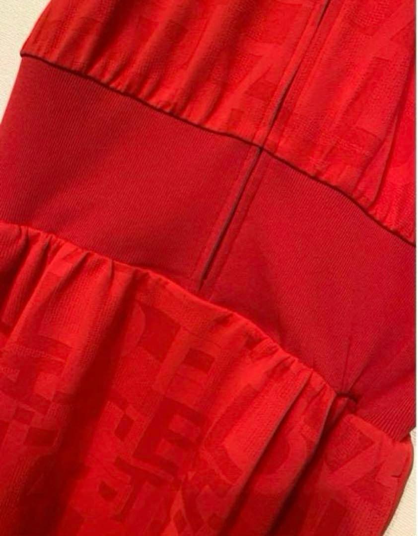 未使用タグ付き アダバット ワンピース 赤 ゴルフウェア