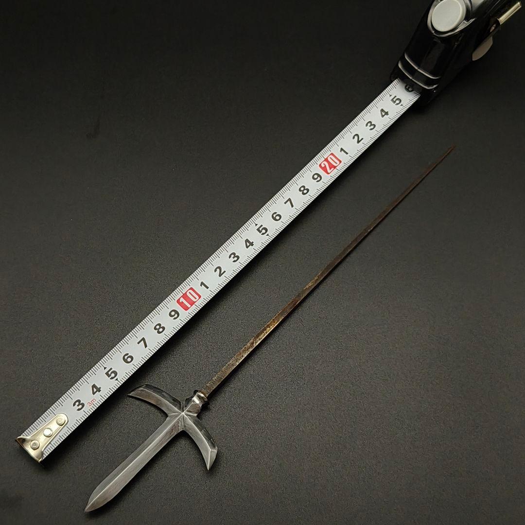 年末セール　矢じり　武道具　十文字槍　鏃　古式　弓道具　鉄製　職人作　美術品